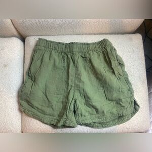 OLD NAVY 100% COTTON GREEN POCKETS SHORTS COZY NWOT